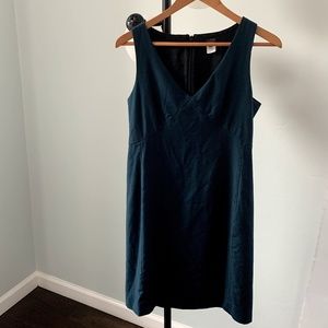 J. Crew Dark Blue Teal Wool Sleeveless Dress